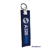 GANTUNGAN A320 NEO AIRBUS embroidered keychain flat, strong, thick, ORIGINALRing