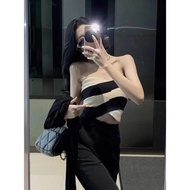 size S 时尚女2025夏季新款显瘦小众抹胸上衣