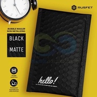 12CM X 18CM - BUBBLE ENVELOPE - BUBBLE MAILER - BLACK HELLO BUBBLE PACKING