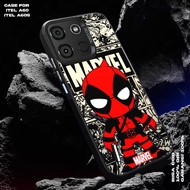 ITEL A60 Case - ITEL A60S Casing Itel Premium Matte Hard Casing - IMD Case - MRVL Motif Hologram Cas