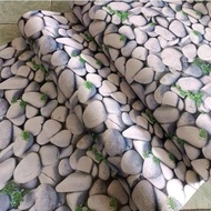 WHITE GRAVEL STONE WALL STICKER WALLPAPER 45CM X 8M SUITABLE FOR ALL ROOMS