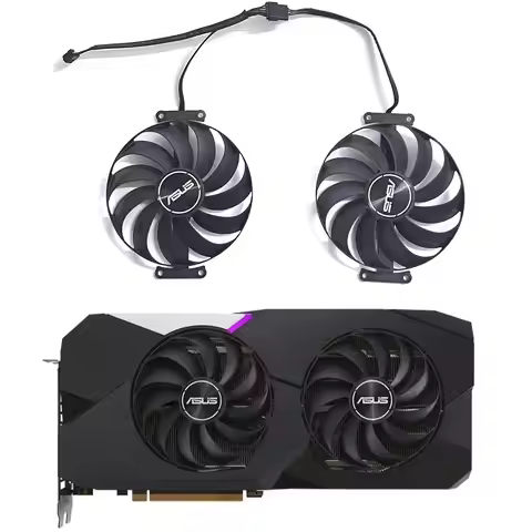 For ASUS Radeon Dual RX 6600 6600XT 6700XT T129215BU CF1010U12D 5PIN 95MM RX6700 GPU Replacement Fan