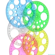 dingdongaa 5 Pcs Circle Protractor 360 Degree Circle Template Math Protractor for Student