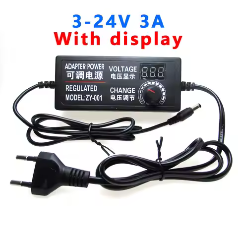 AC DC 5V 12V 24V Power Adapter Adjustable 1A 2A 3A 5A 10A Universal Charger Display Screen Transform