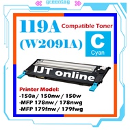 Greentag 119A ที่เข้ากันได้ W2090A W2093A W2092A W2091A สำหรับสี150a 150nw MFP178NW MFP179FNW MFP 17