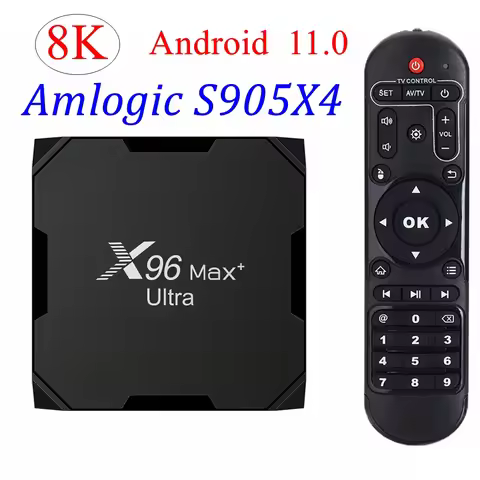X96 Max Plus Ultra Android 11 TV Box Amlogic S905X4 4G 32G 64G 5G Dual Wifi BT Youtube HD AV1 Smart 