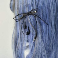 EELHOE | [P] Y2K Headphone Wire Bow Hair Clip Colorful Wired Headphone Design Hair Clips For Women G