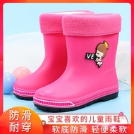👼🏻ZZChildren's Rain Boots Boys and Girls Cartoon Toddler Rubber Boots Cute Baby Waterproof Shoe Cover2-9Year-Old Primary