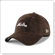 [ANGEL New Era] Era Cursive Classic LOGO Corduroy Brown Retro Autumn Winter Wear 9TWENTY New Era Cap