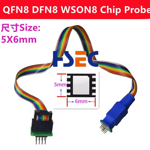 Top Quality QFN8 DFN8 WSON8 IC test Clip probe 5X6 6X8 for CH341A EZP2019 2023 TL866 RT809F RT809H T