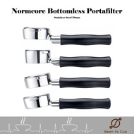 NORMCORE Bottomless Portafilter Stainless 58mm/58mm Steel Coffee Handle With Basket