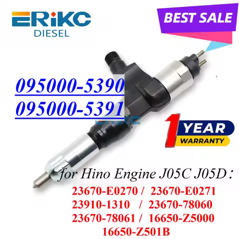 New 095000-5390 Diesel Injector 095000-5394 23670-E0270 for Hino Engine J05C J05D