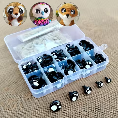 100pcs 8/10/12mm Black Eyes For Toys Cartoon Safety Eyes For Dolls Making Animal Amigurumi Bear Craf