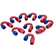 10pcs /set 180Degree High Performance AN10 Hose End Fitting Aluminum oil cooler hose fitting