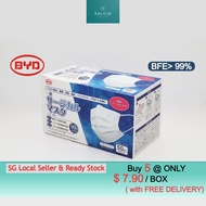 [SG Seller SG Ready Stock] 100% Authentic BYD WHITE Electronics Mask Single Use Disposable 3 Ply Face Adult Mask