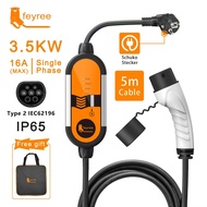 Feyree Portable EV Charger Electric Car Charging Station Type 2 3.5KW 7KW 11KW Adjustable Current 1