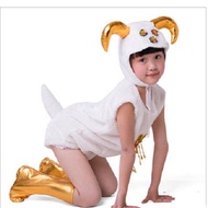 Children Children's Lamb Costume Golden Horned Sheep Costume Radiant Cartoon Children's Lamb Animal 