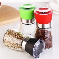 (Hoo Toc)mini handheld pepper grinder with glass and plastic lid, convenient for grinding pepper
