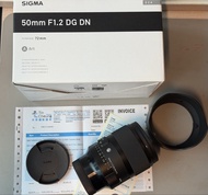 Sigma 50mm F1.2 DG DN Art  L-Mount Leica Sigma Panasonic Lumix