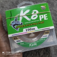 Senar Pancing PE 100m  orca K8 0.06mm. 0.10mm. 0.12. 0.14. 0.16