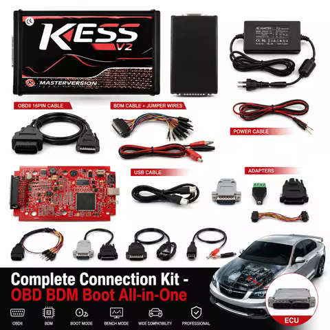 KESS V2.80 V5.107 Red PCB With Original Murata's Filter KTAG V2.25 V7.020 4LED ECU Chip Tuning Progr