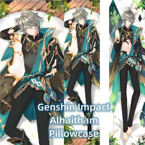 Anime Game Genshin Impact Dakimakura Alhaitham Arataki Itto Nahida Wanderer Dehya Pillowcase Hugging