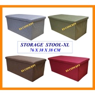 Storage Stool, Sofa, Storage Box, Collapsible Storage Stool, Foldable Storage Stool, bangku simpanan