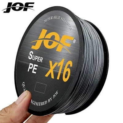 JOF X16 อัพเกรดสายตกปลาถัก Super Strong 16 Strands Multifilament PE สาย 500M 25LB/32LB/40LB/55LB/68L