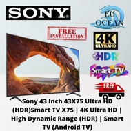 Sony 43 Inch 43X75 Ultra HD (HDR)Smart TV X75 | 4K Ultra HD | High Dynamic Range (HDR) | Smart TV (Android TV)