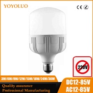 LED AC DC 12V 24V 36V 48V 60V 72V  Light Bulb E27 Base 6W 9W 12W 15W 18W 24W 36W 50W Low Voltage Lig