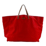 【日本直送】GUCCI 側面緹花尼龍 手提包 GG 波士頓包 286198 尼龍 紅色 女仕【二手】