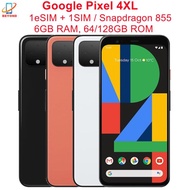 ต้นฉบับสำหรับ Google Pixel 4 XL 4XL XL4 6.3 "6กิกะไบต์ RAM 128กิกะไบต์รอม NFC Snapdragon ใบหน้า ID Octa Core 4กรัม LTE เดิมปลดล็อค Android โทรศัพท์มือถือ