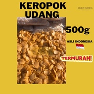 Raw Shrimp Keropok/Plucker/Shrimp Keropok Snack Crackers Premium Prawn Cracker 500gram Halal (Earloop)