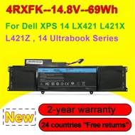 4RXFK For Dell XPS 14 L421X Ultrabook 14-L421X L421Z Series Laptop Battery C1JKH FFK56 14.8V 69Wh Li