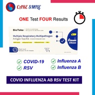 Influenza AB Covid19 RSV 4 in 1 Test Kit Bioteke One Test 4 Results 15 Minutes Nasal Swab