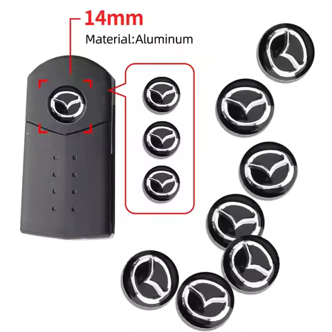 2/5/10pcs 14mm Remote Key Emblem Logo Sticker For Mazda 2 3 6 ATENZA 3 BK BL 5 CR CW 6 II GH CX-7 ER