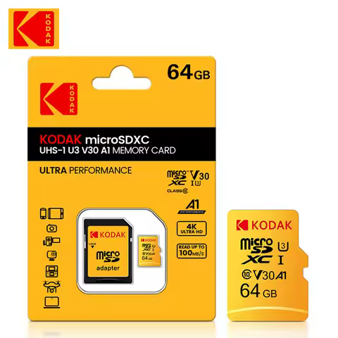 New Kodak Micro sd card 32GB 64GB 128GB 256GB Memery Card for Security Camera ,Dash cam ,smartphones