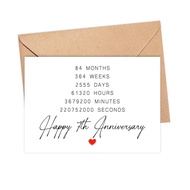 [Coisíní] 7th Anniversary Card Anniversary Card Happy 7th Anniversary Greeting Card with Envelope