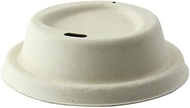 PACKNWOOD 210LPU80D Brown sugarcane coffee lid for 8oz, plastic lid, coffee to go cups with lid, cof