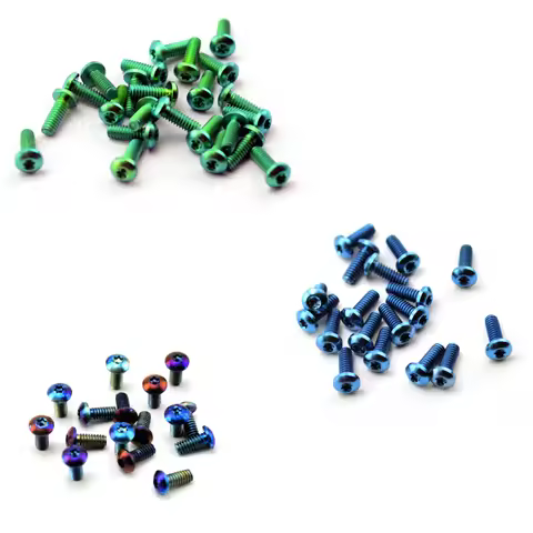 8pcs/lot 6 Colors 6 Sizes Titanium Material Knife 2-56 T6 Screws Nails for Spyderco Benchmade Emerso