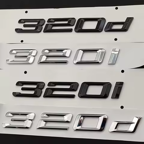 3d ABS Black Logo 320i 320d Emblem Nameplate Badge Car Trunk Letters For BMW E46 E90 E91 F30 G20 320
