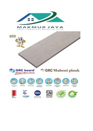 Mahoni Plank GRC 20 cm motif Kayu datar / Lisplang 8 x 200 x 3000 mm