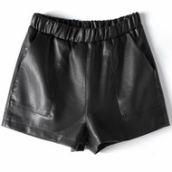 全城熱賣 - 綿羊皮真皮短褲(L/XL碼)(黑色)(下單後聯絡客服確認發貨尺碼)