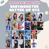 [Free Choose] Poster Photocard BABY MONSTER BATTER UP BTS A4 A5 A6 Poster PC Kpop