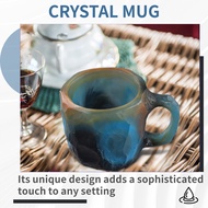【WVH】-Elegant Geode Crystal Coffee Mug -Mineral Crystal Coffee Cup Quartz Stone Cup Ideal for Hot Be