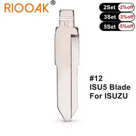 10pcs New Metal Blank Uncut Flip KD VVDI JMD Remote Car Key #12 Key Blade LISHI ISU5 For ISUZU Car R
