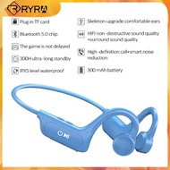 RYRA WIFI V5.0 TF Card Sports Earphones Bone Conduction Headphone Wireless Earburds G8 Waterproof Charging Headset Earphones 10m Over The Ear Headphon