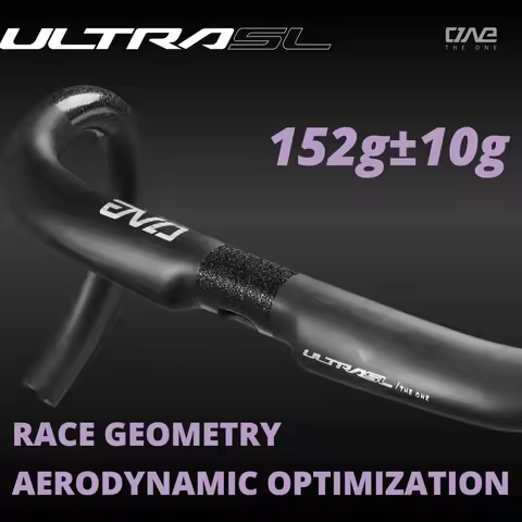 THE ONE ULTRA SL Carbon Road Handlebar, 152g±10g T1000 Ultra-Lightweight Full Internal Routing Drop 