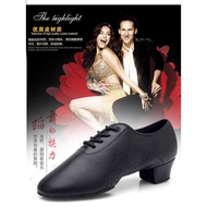 Student Latin Dance Shoes Practice Men's Mid-Heel Soft-Soled Sandals Summer Boys Chacha Inlove