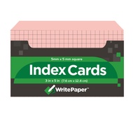 Caesar Index Cards Pink Square American Index Card Double-Sided Square Pink Note Card Paper Note Boo
